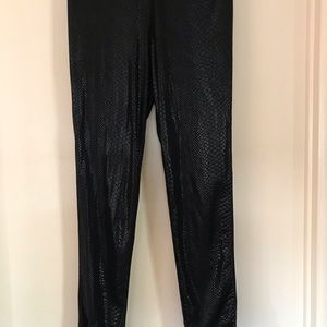 Black, snakeskin, leggings.